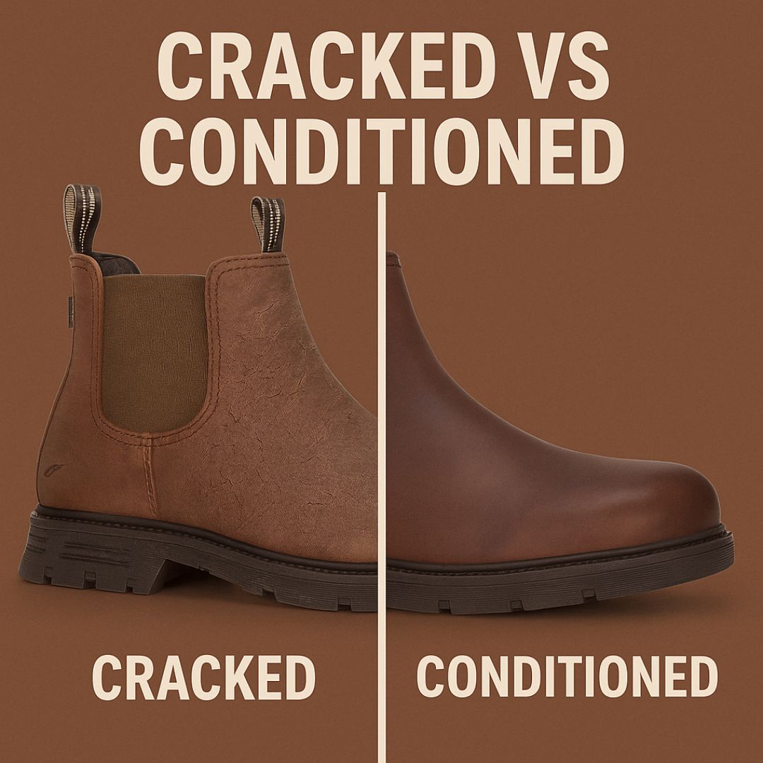 difference between cracked and conditioned dealer boots