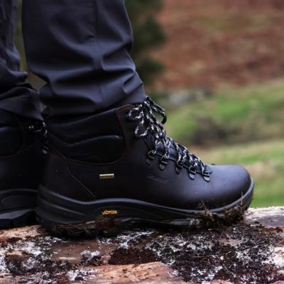 muddy Grisport walking boots before cleaning