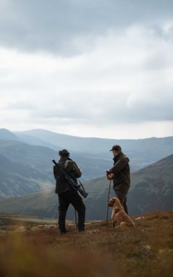 Deer stalking on open hill ground in the mountains