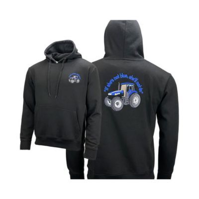 Tractor embroidered hoodies for farmers offering warmth and comfort during everyday farm work